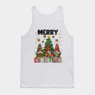 Merry Christmas Gnome Family Funny Xmas Tree Women Men Kids Tank Top